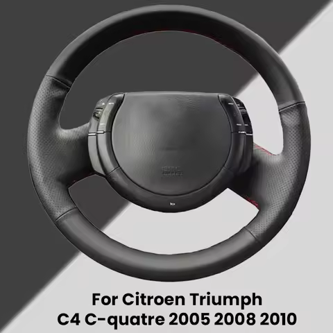 Microfiber leather Customized Car Steering Wheel Cover For Citroen Triumph Old C4 C-quatre 2005 2008