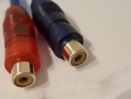 3.5mm 立體聲插頭 公頭 轉雙 RCA 紅白蓮花插頭 音源轉接線 通常被稱為 AUX 轉 RCA 轉接線 採用一分二的 Y 型分接設計