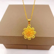 916 gold  Flower Pendant /916 Gold Bead Charm Flower Emas 916