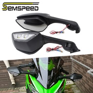 SEMSPEED For Kawasaki ZX10R ZX-10R 2011-2023 2024 Motorcycle Side Rearviews Rear Mirror Signal Light