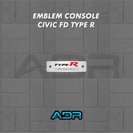 Honda Civic FD FD1 FD2 FD2R Type R Mugen RR Feels Spoon Console Emblem