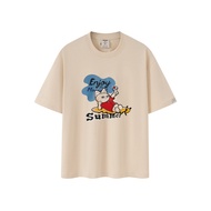 Áo thun Form rộng NOAM Summer Moment 100% Cotton 280GSM - Màu Trắng/ Đen/ Be