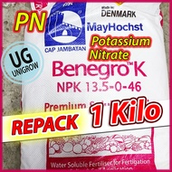(1kg) Repack Baja Benegro K / KNO3 Potassium Nitrate / Kalium Nitrate Water Soluble Fertilizer Mayho