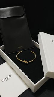 Celine經典款 金色扭結手環
