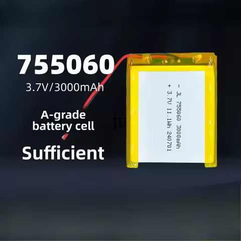 755060 3.7V 3000mAh Rechargeable Lithium Polymer Battery Battery for Mobile Power Supply Small Speak