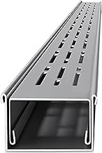 Trench Drain Yard Driveway Trench Drain With Grate, Extra Long 2m Stainless Steel Commercial Channel