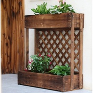 Double Storey Plant Flower Stand Flowerpot Foldable Pot Racks Planter Box Organizer Container Rectangle Long Outdoor