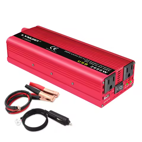 1500W/2000W/2600W Car Inverter DC12V AC110V Power Inversor Portable Outdoor Charger Adapter For Phon