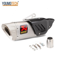 ท่อไอเสียรถจักรยานยนต์ทั่วไป51มม.หลบหนีปรับเปลี่ยนลดเสียงท่อคาร์บอนท่อท้ายรถจักรยานยนต์นินจา400 mt07