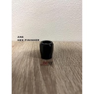 HEX HOSE FINISHER 6AN COVER CLAMP BLACK AN6 SWIVEL BLACK