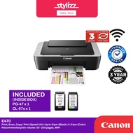 Canon Pixma E470 3 in 1 Print Scan Copy Wireless Color Inkjet Printer - RM50 TNG EWALLET REDEEM