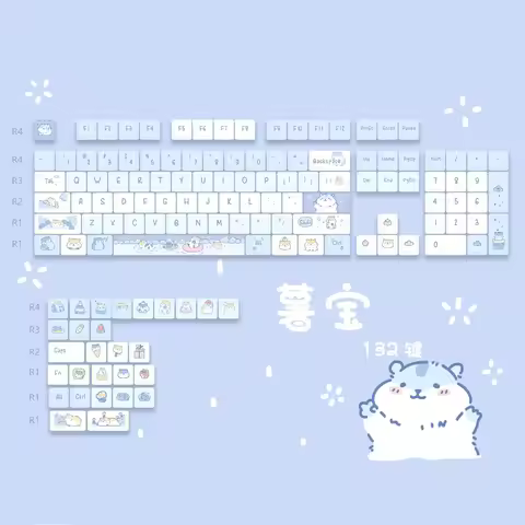 ZUOYA PBT Keycaps 130Keys MOA Profile KeyCap Dye Sublimation For Cherry MX 104/87/61 Mechanical Keyb