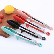 40cm Silicone Food Tongs with Feet 23cm Bread Tongs Stainless Steel Barbecue Tongs Food Tongs with S