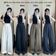 ( RETROSTYLE PHOTO) Women's wide-leg trousers made of high quality welded gold, FLOORABLE - ELEGANT 