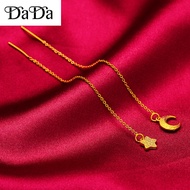 emas 916 gold earrings temperament star and moon ear line female small fresh earring ear line
