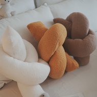 Cotton Bed Shop Knotted Pillow 3 Colors Available Versatile Fashion Healing QQ Wool [Supermarket Lim