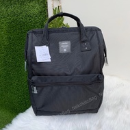 NekokissBag Anello แท้100% All black Limited Editon Backpack Regular &amp; Large size กระเป๋าเป้สะพายหลัง