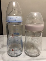 NUK 玻璃奶瓶 240ml 一套兩件