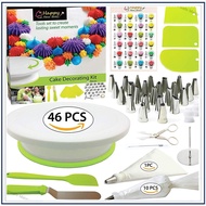 econsafe 46Pcs/Pack Cake Decorating Kit Cake Turntable Set Plastic Baking Tool Cake DIY