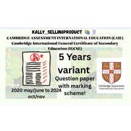5 YEAR IGCSE Past Exam Papers (2024, 2023, 2022, 2021, 2020) May/June & Oct/Nov | Question Paper + M