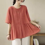 New Summer Top T-Shirt Short Sleeve Slimming Shirt Loose Plus Size Women’s Clothes XL-8XL