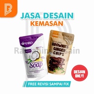 ORIGINAL (Desain Only) Jasa desain kemasan standing pouch produk label