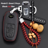 high quality leather for Audi key cover Remote key case with key holder fod Car Logo keychain Q7 A4 