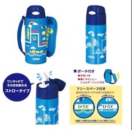 [現貨] 日本Thermos 兒童吸管保溫瓶連  便攜袋 (400ml)