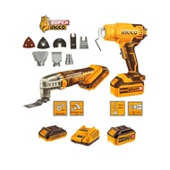 BUILDMATE Ingco 2PCS 20V Lithium-Ion Cordless Heat Gun with Oscillating Multi-Tool Combo Kit COSLI23