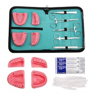 HOMEFISH Dental Clinic Model Training Mat Set, with Scissors, Metal Tools and Gloves-Very Suitable f