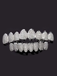 Grillz Hip-Hop ฟันฝัง zircon เงา Rap อุปกรณ์เสริมฟัน Braces บุคลิกภาพฮาโลวีนและคริสต์มาสสวมใส่
