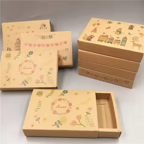 30pcs Paper Drawer Type Package Box Wedding Party Favor Wrapping Paper Boxes For Candy/Handiraft/Coo