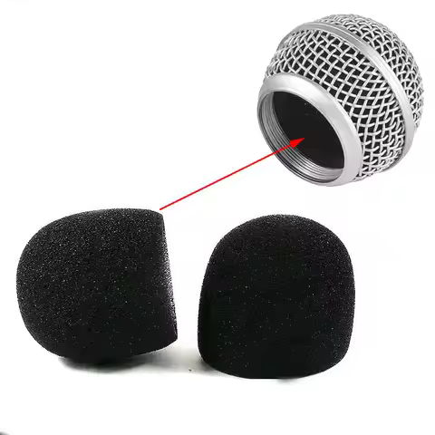 2pcs Microphone Protective Inner-Foam For Shure SM58 SLX24 PGX24 PG58 BETA58A Mic Cover Studio WindS