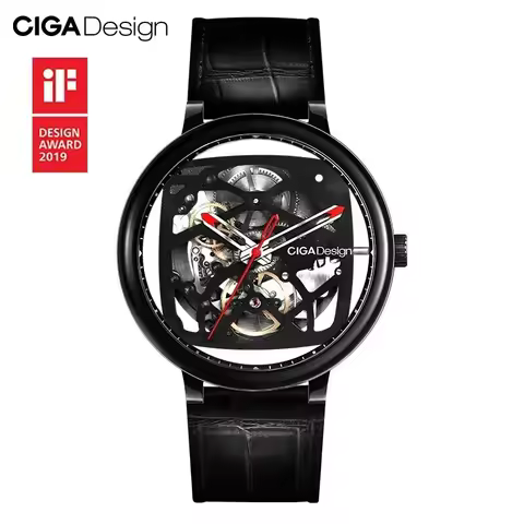 CIGA Design Skeleton Watch Men Automatic Mechanical Wrist Watches 316L Stainless Steel Case Sapphire