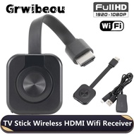 Grwibeou Wireless 1080p HDMI-compatible TV Stick Wifi Display Receiver For Miracast Screen Mirror TV Dongle Support HDTV For IOS TV Receivers