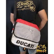 Ducati Sling Bag 40cm x 30cm Black / Red **4POCKET** Puma Riding Rider Sling Bag Backpack