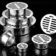 Stainless Steel Floor Drains Round Anti-Blocking Filter Cover Rain Water Strainer Stopper Outdoor Bathroom Hardware Accessories