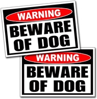 2pcs (สองชิ้น) Skins & Stickers Beware of Dog Warning Danger Tools Pin Up Classic Family Decal Stic