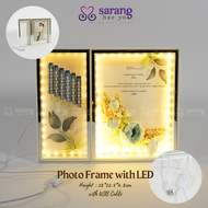 3D Photo Frame with LED Hantaran Mas Kahwin 3D Kayu Wedding Money Frame Bingkai Mas Kahwin