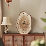 Simulation Annual Ring Wooden Wall Clock Wood Grain Silent Wall Hanging Clock Desktop Clock Pendulum