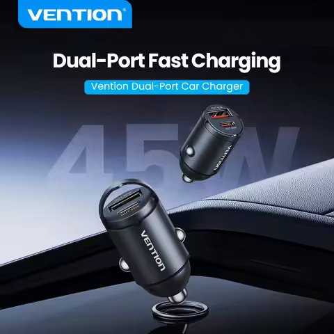 Pro Charger 12-24V Lighter Vention MINI 45W Car Charger UFCS PD Fast Charging For iPhone 17 16 Pro X