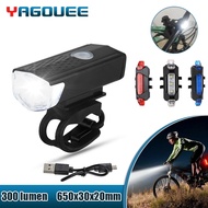 # Baijia Yipin # ไฟจักรยาน USB ไฟฉายเตือนความปลอดภัยในขี่จักรยานกันน้ำด้านหน้าไฟท้ายจักรยานภูเขา LED