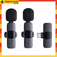 Micro Thu âm K9 không dây 2 mic Trọng Phú Mobile