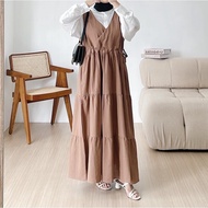 Inner Dress - Baju Gamis Tanpa Lengan Baju Gamis Polos Fashion Muslim Inner Outer Dress Wanita Terba
