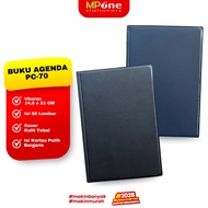 PC-70 Leather Agenda Book Contains 80 Sheets A5 Size / Black/Blue Cover Note Agenda Book