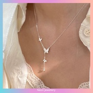Butterfly Necklace S925 Silver Necklace Women Necklace Rantai Leher Perempuan Rantai 925 Silver Butt