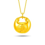 SK Jewellery Longevity Lock 999 Pure Gold Pendant