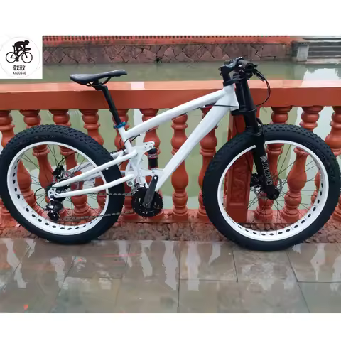Kalosse Steel Snow Bike, Hydraulic Brakes, 24 Speed Fat Bicycle, 26X4.0 Inches