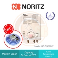 [FREE SHIPPING & GAS REGULATOR SET] ZENNE NORITZ GAS WATER HEATER GQ-531WMY (JAPAN)