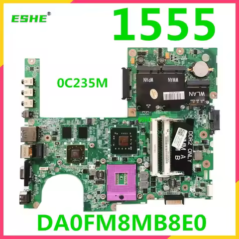 DA0FM8MB8E0 For DELL Studio 1555 Laptop Motherboard PM45 DDR2 HD4500 GPU CN-0C235M 0C235M C235M Main